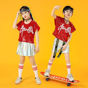 六一儿童啦啦队演出服小学生运动会开幕式服装男女童爵士舞幼儿园