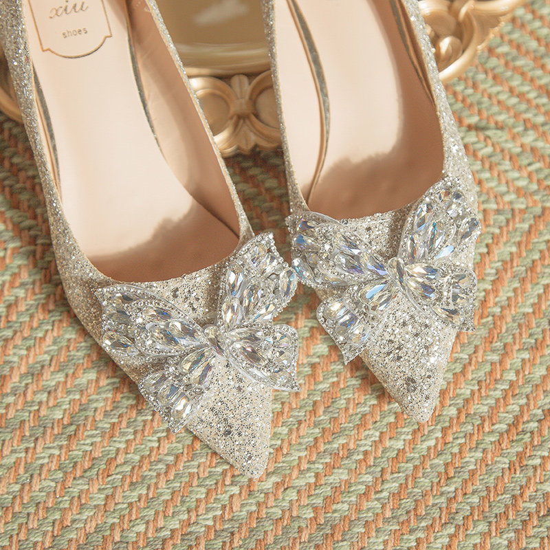 Sparkle & Strut: Chic Chunky Crystal Wedding Heels for Less! - Product image 5