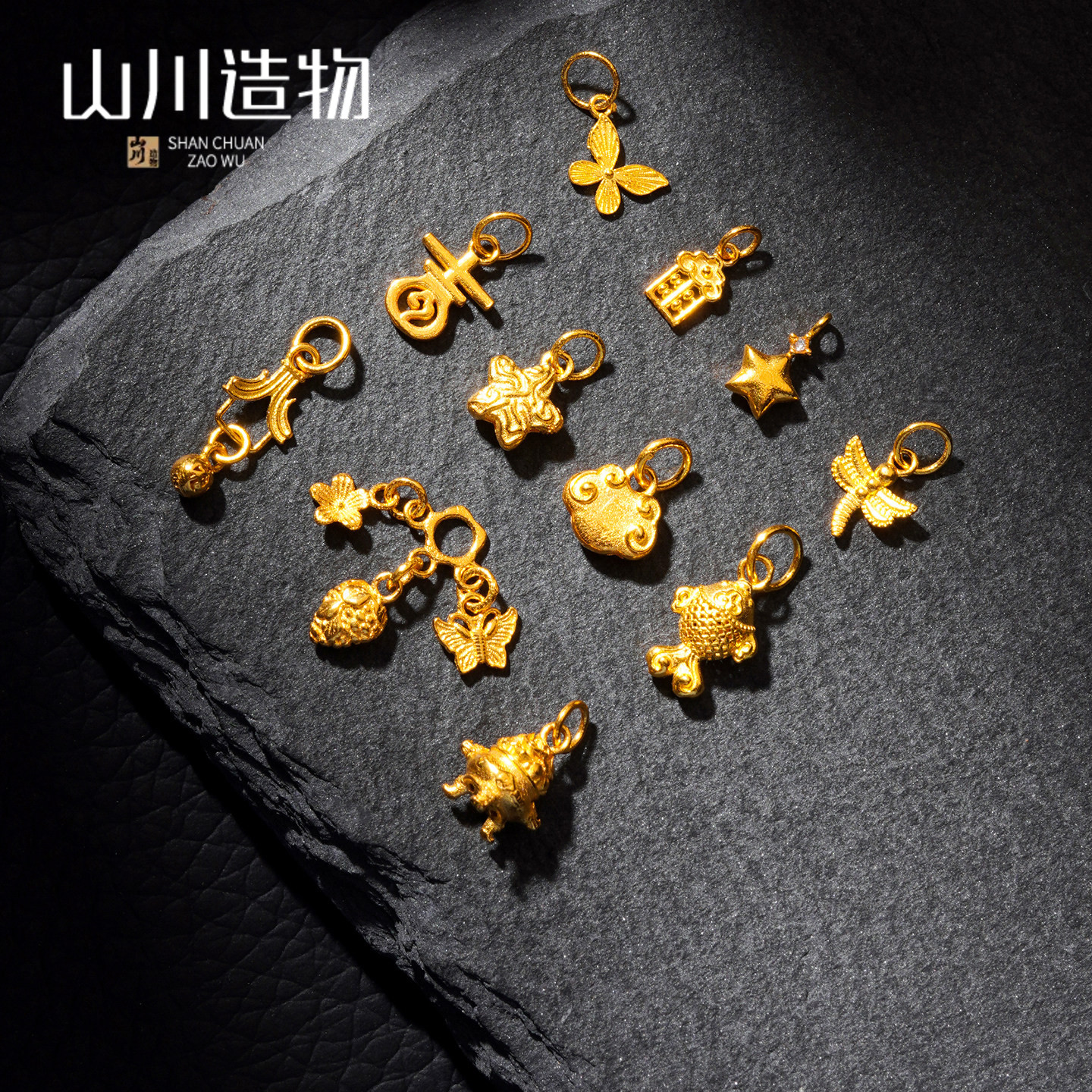 18K金配件diy吊坠挂坠古法金提溜