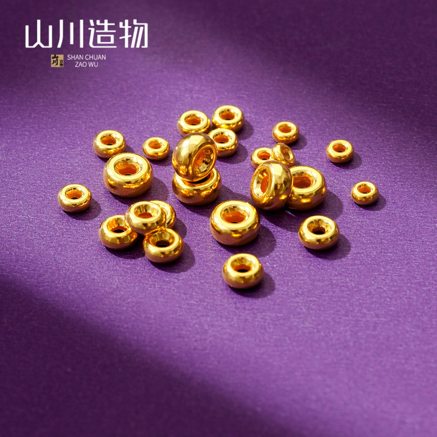 18K金配件DIY算盘珠隔珠散珠
