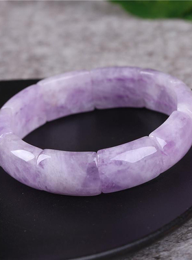 天然薰衣草手排紫水晶手排紫水晶手镯女薰衣草手牌水晶饰品礼物