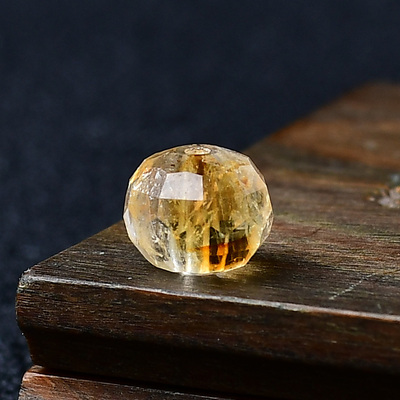 天然黄水晶黄塔晶灯笼珠切面刻面散珠单珠方糖不规则异形diy手链