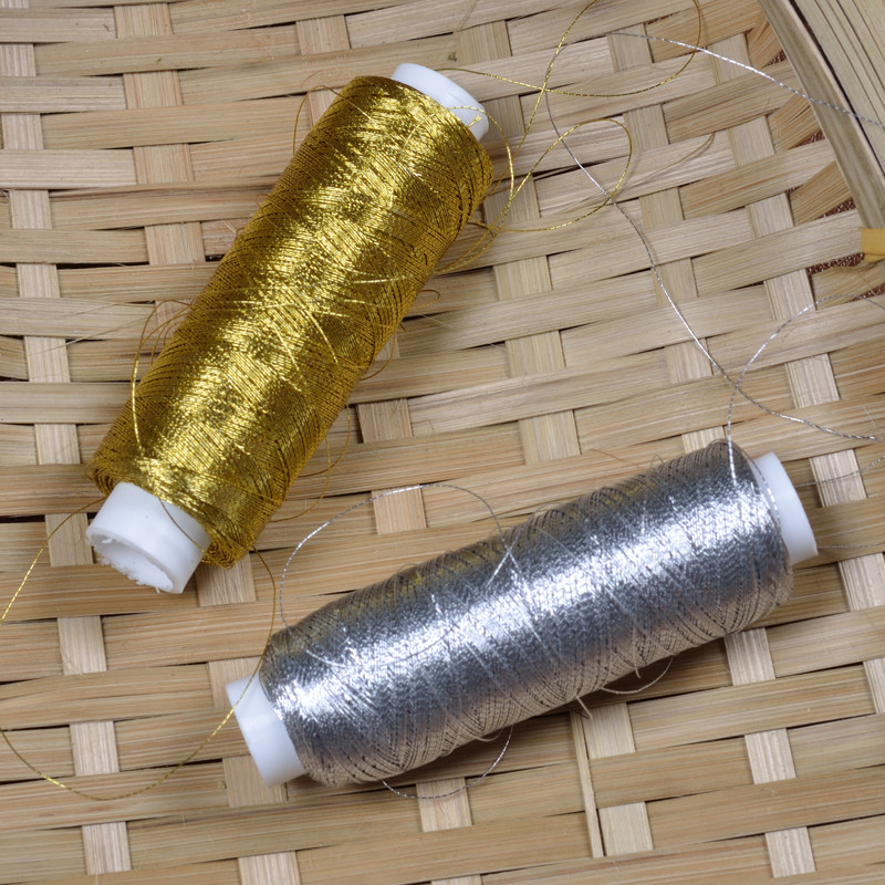 DIY金线银线手工手缝线缝纫线装饰用线绣花线十字绣线金银线刺绣