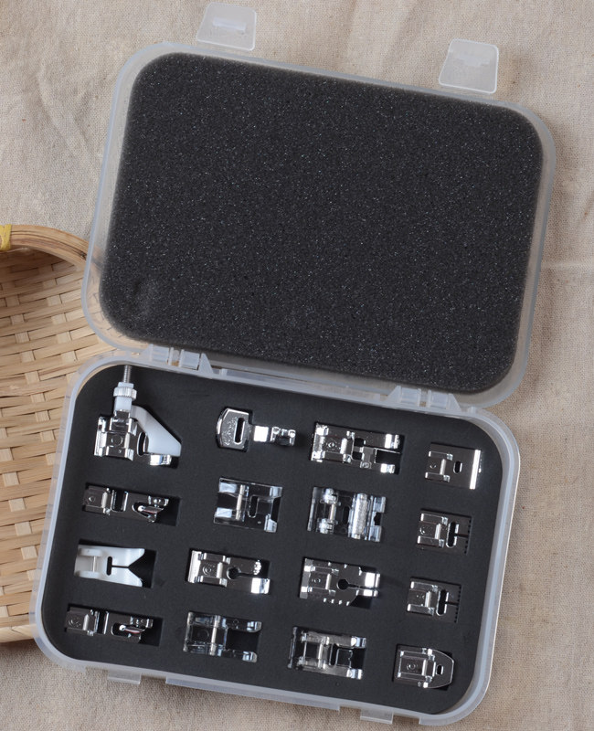 家用多功能缝纫机压脚16个压脚A套装常用压布脚兄弟电动盒装重机,居家布艺,其他/配件/DIY/缝纫,淘宝优惠券,粉丝福利购,淘宝优惠卷