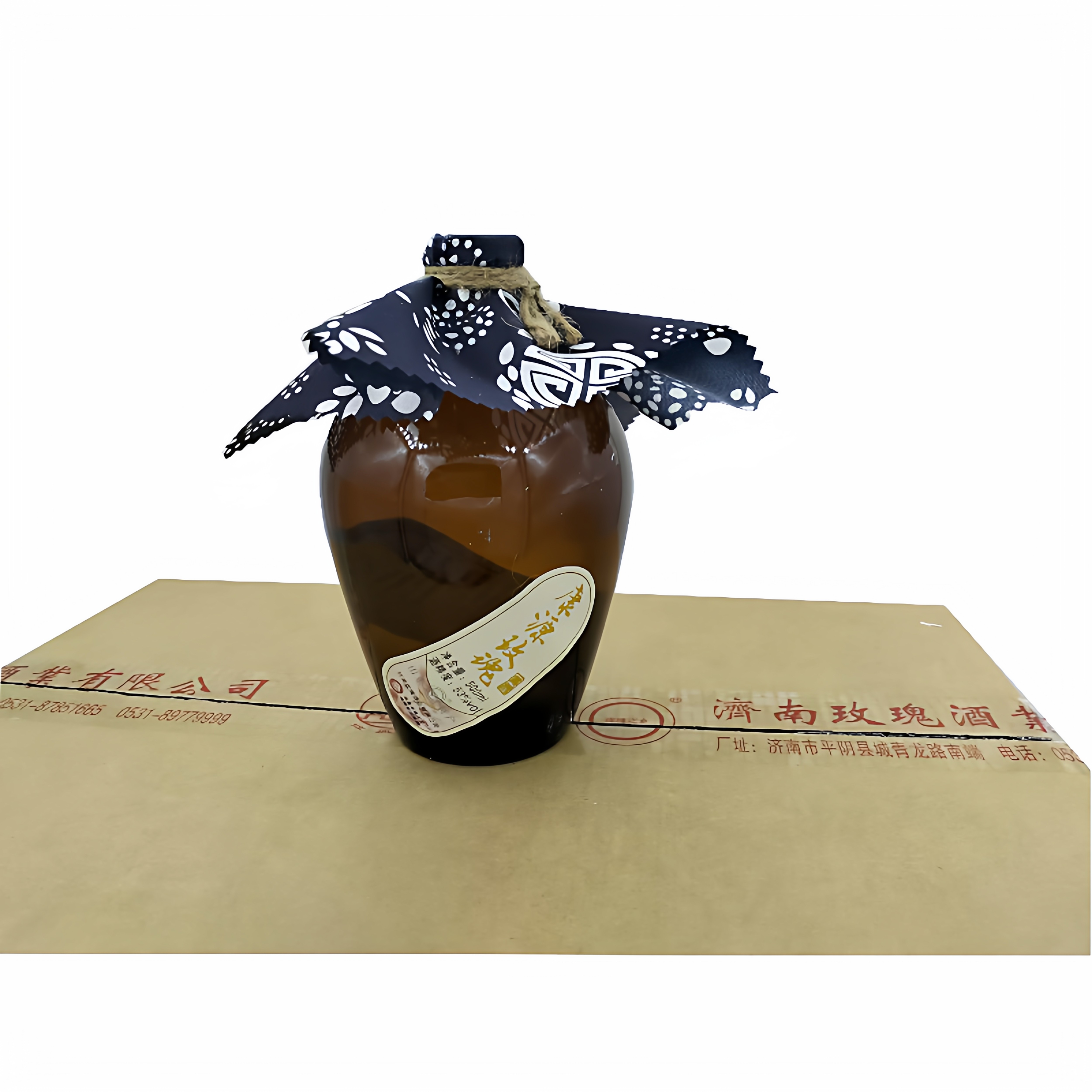 山东平阴特产玫瑰坛装酒500ml53度窖藏纯粮鲜花原浆白酒礼盒果酒