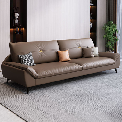 意式极简轻奢科技布艺小户型沙发客厅现代简约直排式三人位网红款