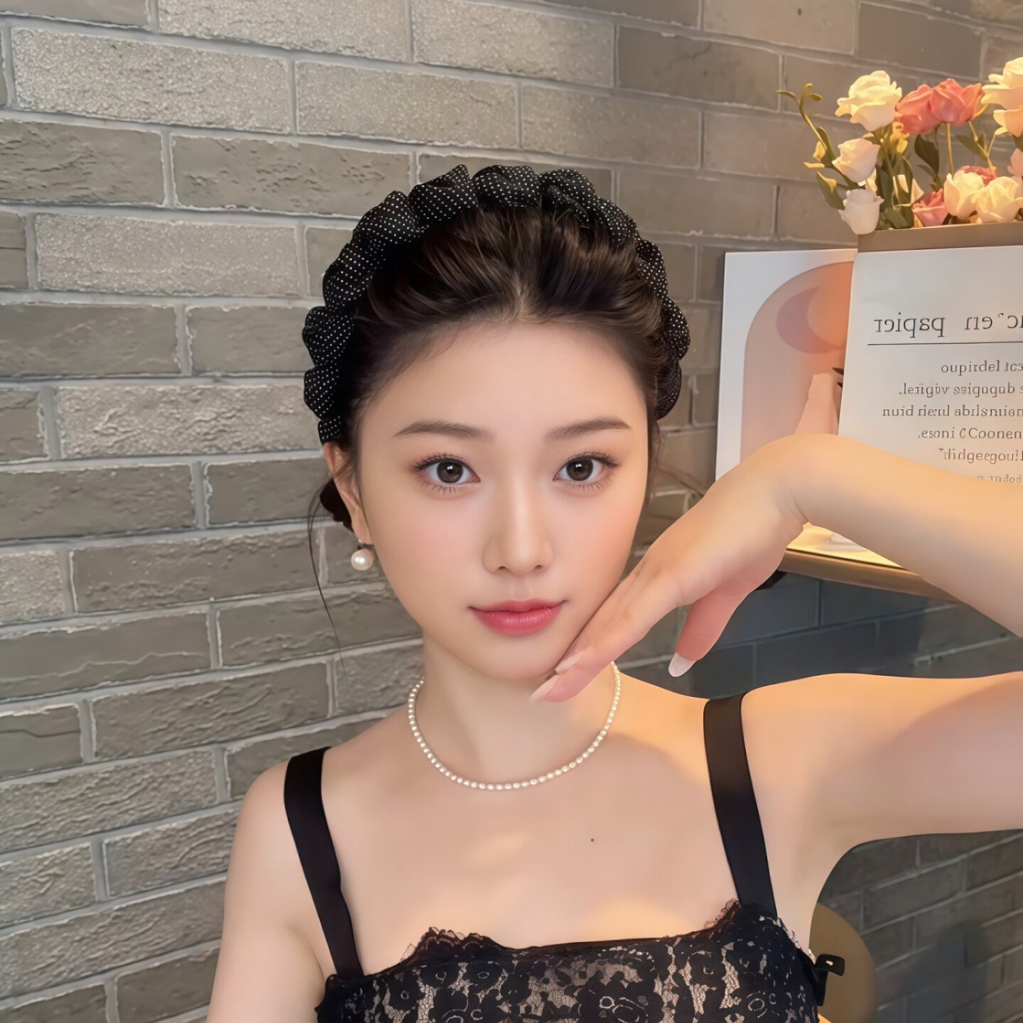 气质简约小波点齿梳发箍女2026新款日常外戴头箍发饰高颅顶压发卡