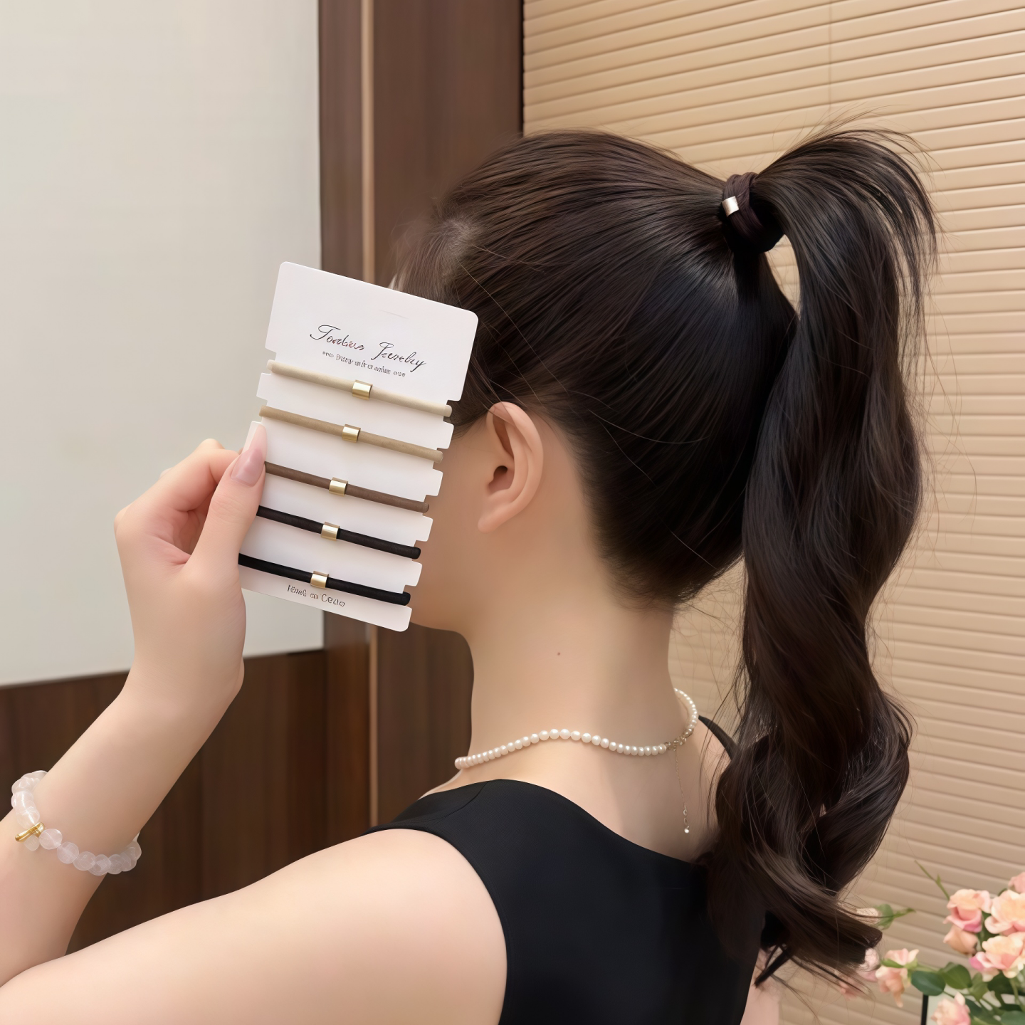 简约橡皮筋女扎头发绳网红2026新款丸子头发圈高弹力耐用头绳皮套