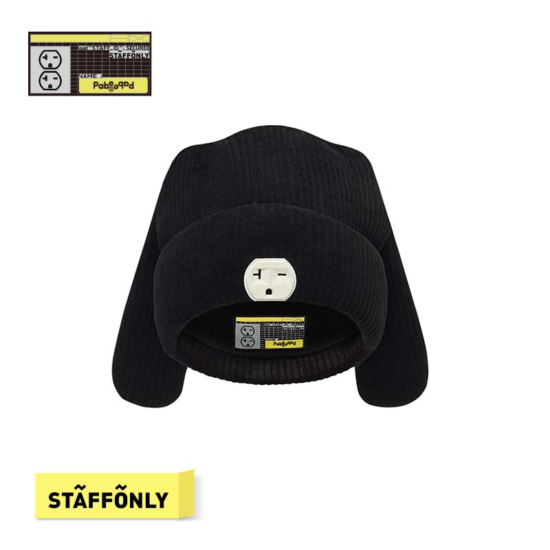STAFFONLY X PabePabe联名SOCKET BUNNY系列黑色包袱冷帽男女帽子