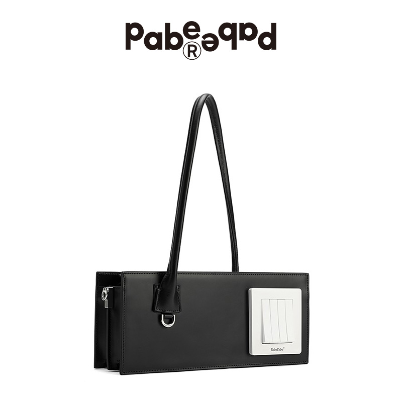 pabepabe腋下包手提单肩头层牛皮