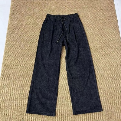 韩系秋季松紧腰直筒休闲裤