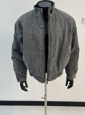 GZ SHOP美式痞帅结构立领棉服短款cleanfit加厚重磅保暖棉衣