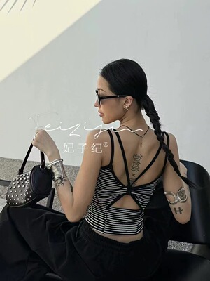 妃子纪8501胸垫抹胸上衣女夏季性感纯欲小吊带背心内搭美背打底衫
