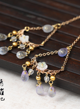 青雀记原创设计手工眉心坠汉服复古典风额饰配饰少女小清新朱砂泪