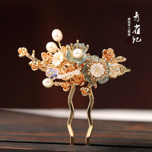 青雀记原创短钗装饰复古风簪子