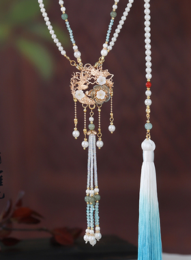 青雀记原创新中式璎珞汉服旗袍项链古风背云马面裙挂饰国风配饰女