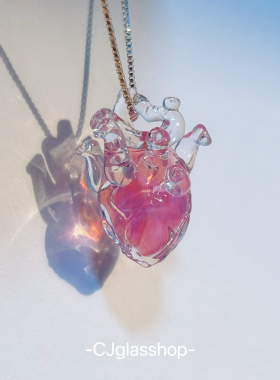 闺蜜礼物项链银手工玻璃原创设计