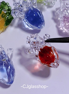 CJglasshop-海妖之心 创意项链吊坠小众心脏艺术品纯手工生日礼物