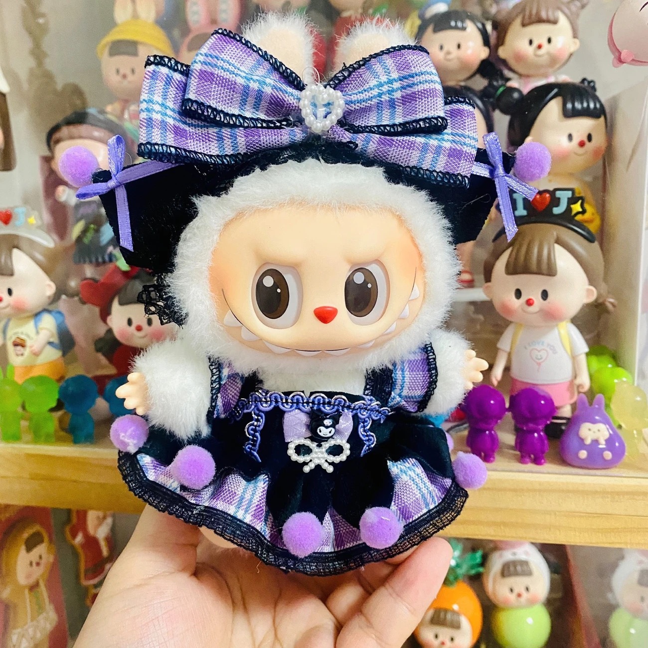 labubu玩偶公仔替换衣服