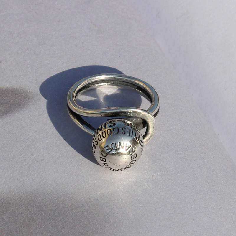 韩国s925纯银泰银复古女光面食指