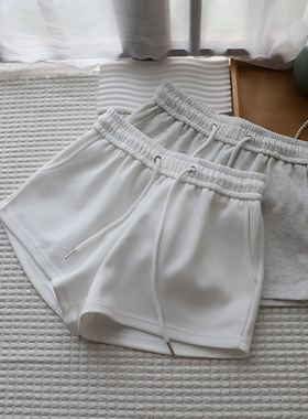 2025夏季新品韩系松紧腰抽绳休闲短裤女百搭运动卫裤女