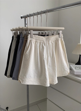 垂感丝滑冰凉感A字阔腿短裤女夏季薄款空调裤显瘦百搭凉凉裤