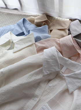 跑量~2025春夏季新款韩版女装大版衬衫薄长袖防晒衬衣