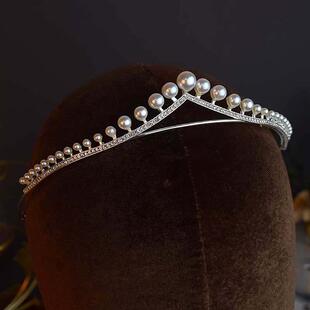公主高端高级感皇冠头饰法式新娘结婚婚纱礼成年女神生日王冠