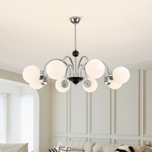 北欧客厅吊灯网红复古中古风包豪斯魔豆现代简约餐厅卧室中山灯具