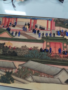 饰 复古书画人物长卷国画微喷仿古复制临摹手卷装 郞世宁 献茧图