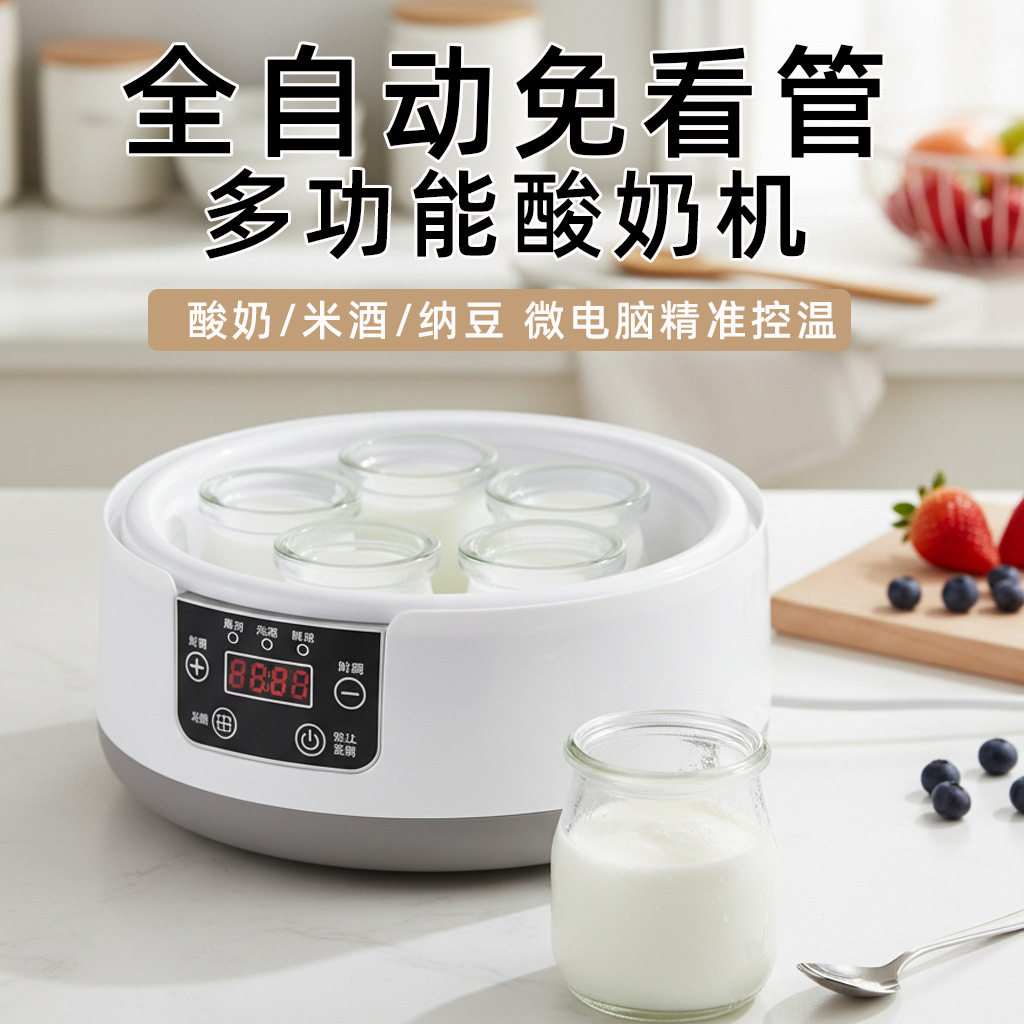 跨境temu多功能家用酸奶机小型全自动恒温发酵机迷你分杯自制纳豆