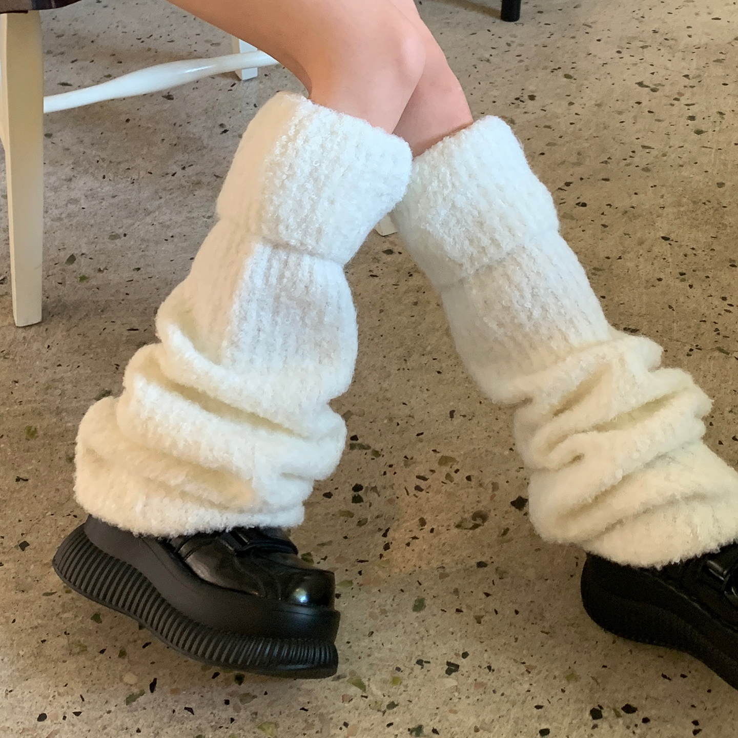 日系象腿袜套堆堆袜加长加厚翻边袜套女秋冬保暖护腿显瘦毛绒腿套