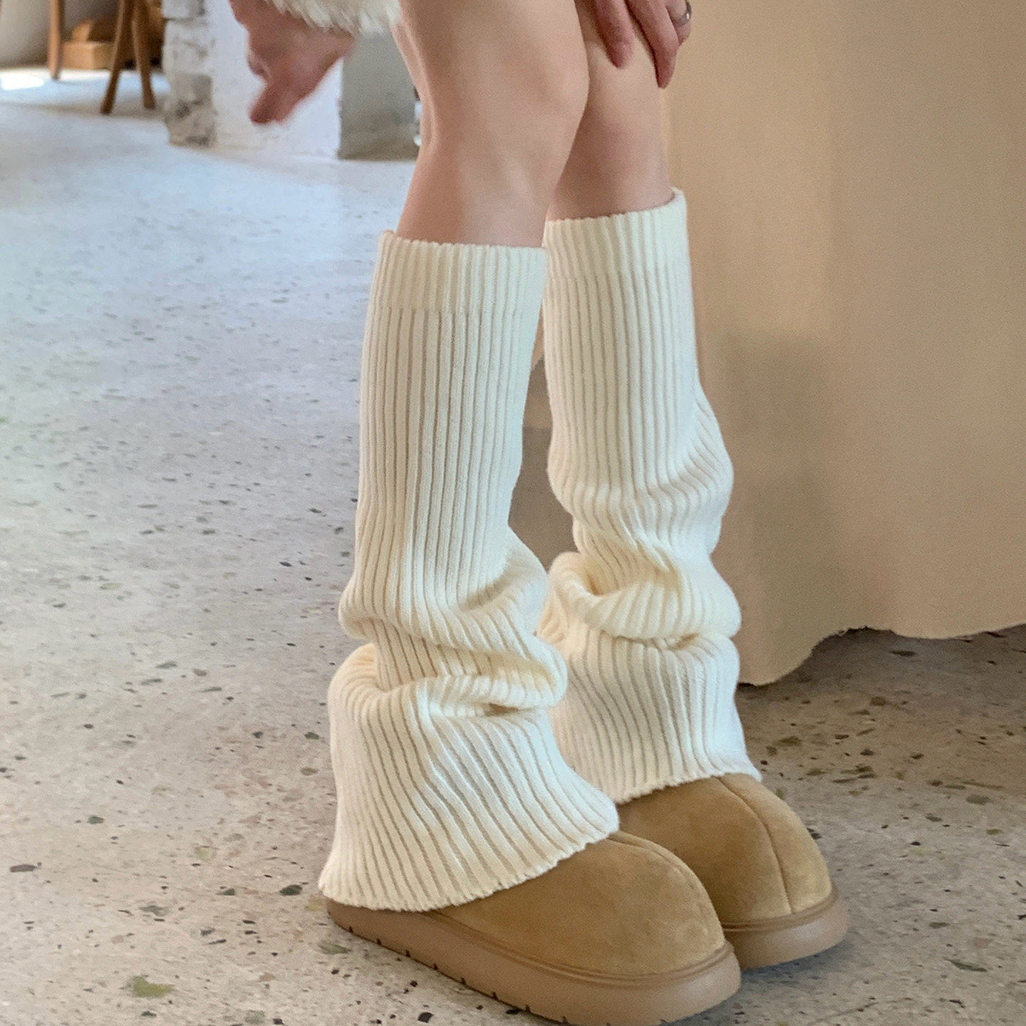 白色基础款袜套配雪地靴堆堆袜腿套女秋冬加厚保暖护腿微喇小腿袜,女士内衣/男士内衣/家居服,长筒袜,淘宝优惠券,粉丝福利购,淘宝优惠卷