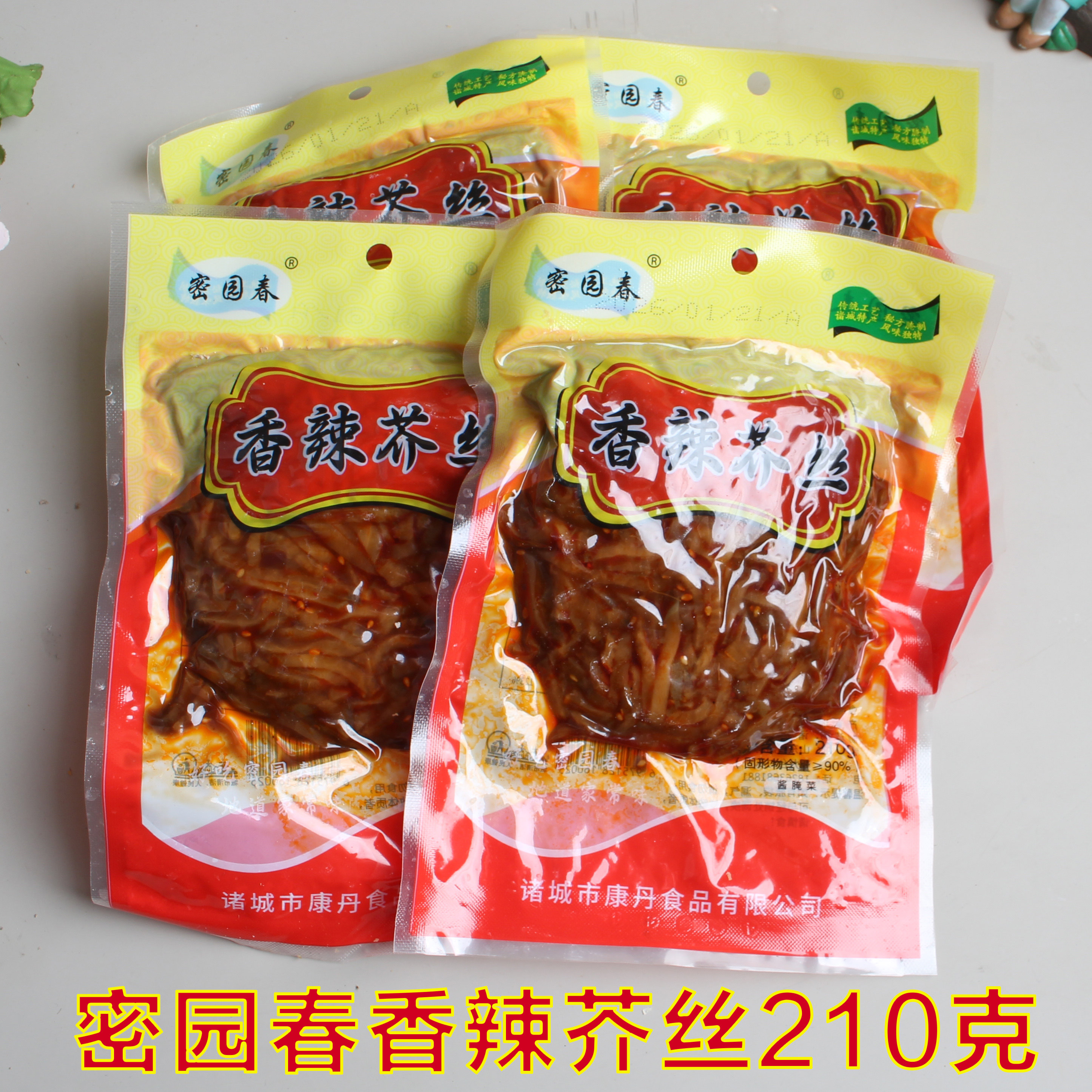 密园春咸菜丝香辣芥丝凉拌沂蒙小调酱腌菜210g开袋即食