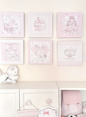 MG原创装饰画可爱猫咪餐厅客厅卧室背景墙布置壁画挂画桌面摆画