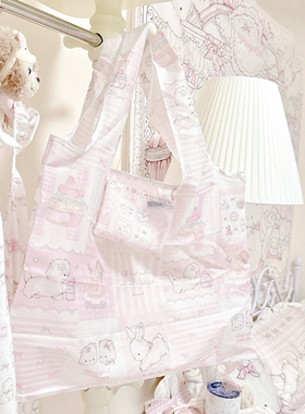 MG原创购物袋团团系列可折叠购物袋随身环保袋买菜大容量旅行袋