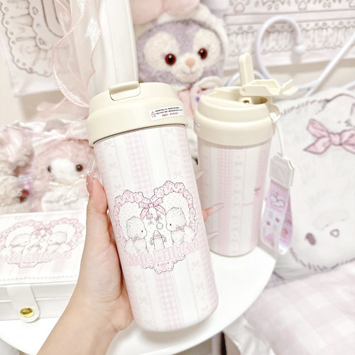 MG原创保温杯团团系列吸管保温杯随身咖啡杯泡茶杯陶瓷内胆保温杯