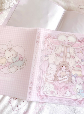 MG原创资料册团团资料收纳合同文件夹收纳可爱少女A4学生试卷整理