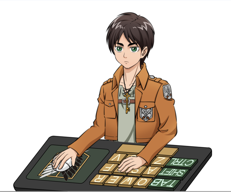 调查兵团时期艾伦bongocat代打猫咪电脑挂件键盘映射白键桌宠