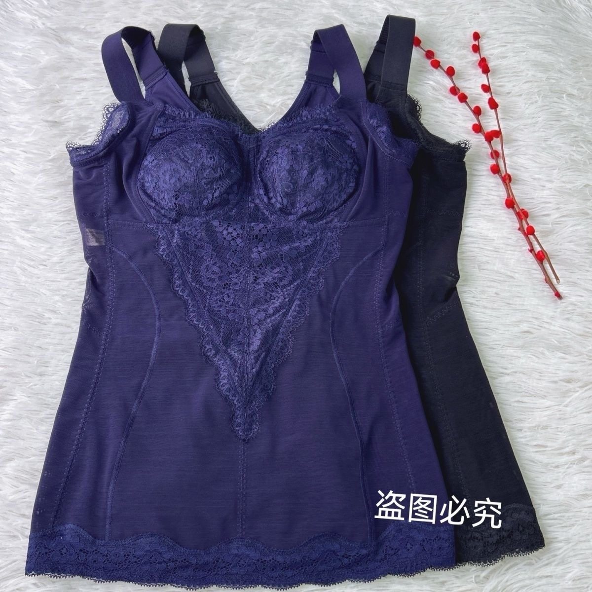 长款塑身衣免穿文胸一体塑形收腰显瘦束腰收腹薄款大胸瘦身内衣女