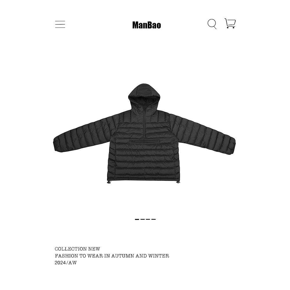 【懒人套套乐】潮牌冬季加厚条纹面包服连帽滑雪套头卫衣棉衣