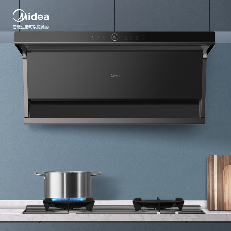 美的 新静吸 高端变频油烟机 22立方大吸力侧吸抽油烟机 JJD9