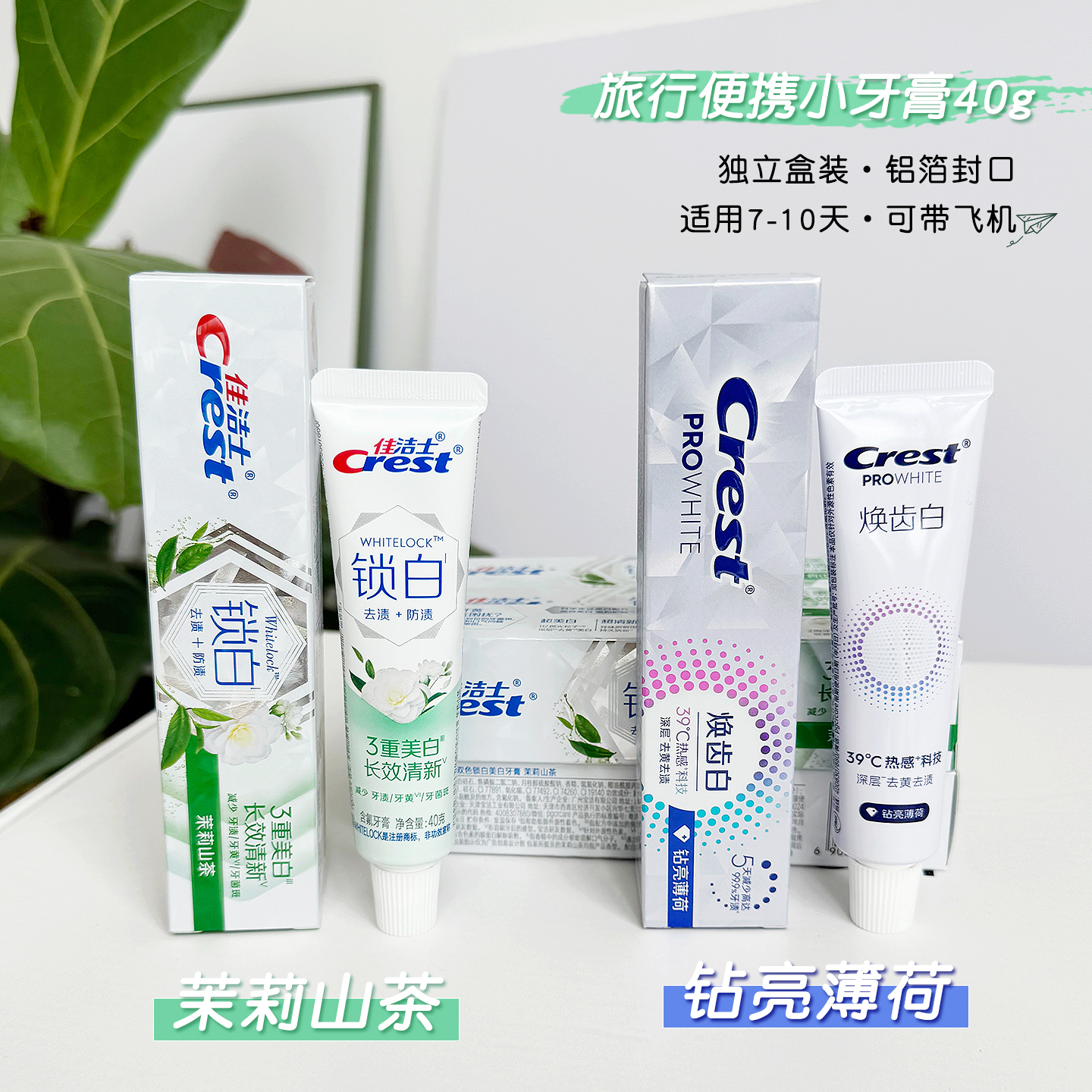 佳洁士旅行便携牙膏40克茉莉山茶