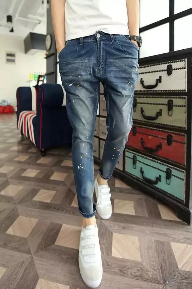 Jeans pour adolescent pieds Slim pour Quatre saisons - Ref 1465584 Image 5