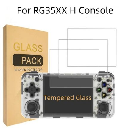 周哥RG35XX H游戏机保护膜RG35XXH掌机钢化膜高质量9H高清膜