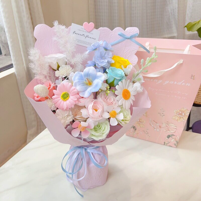 永生花香皂花束高级感生日礼物母亲情人节送女友闺蜜毕业季成人礼