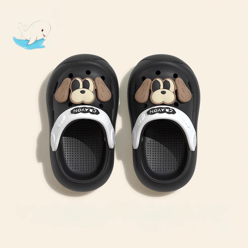 儿童洞洞鞋防滑沙滩鞋抗菌透气卡通凉鞋女童拖鞋可外穿宝宝海边鞋