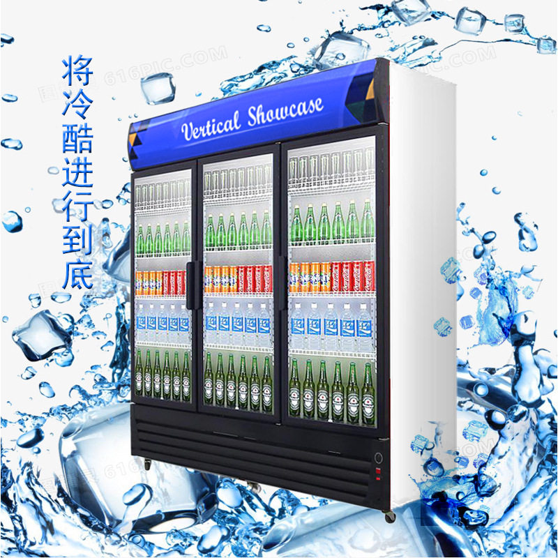 商用水果保鲜立式冰柜啤酒柜 饮料展示柜 超市便利店冷藏保鲜柜