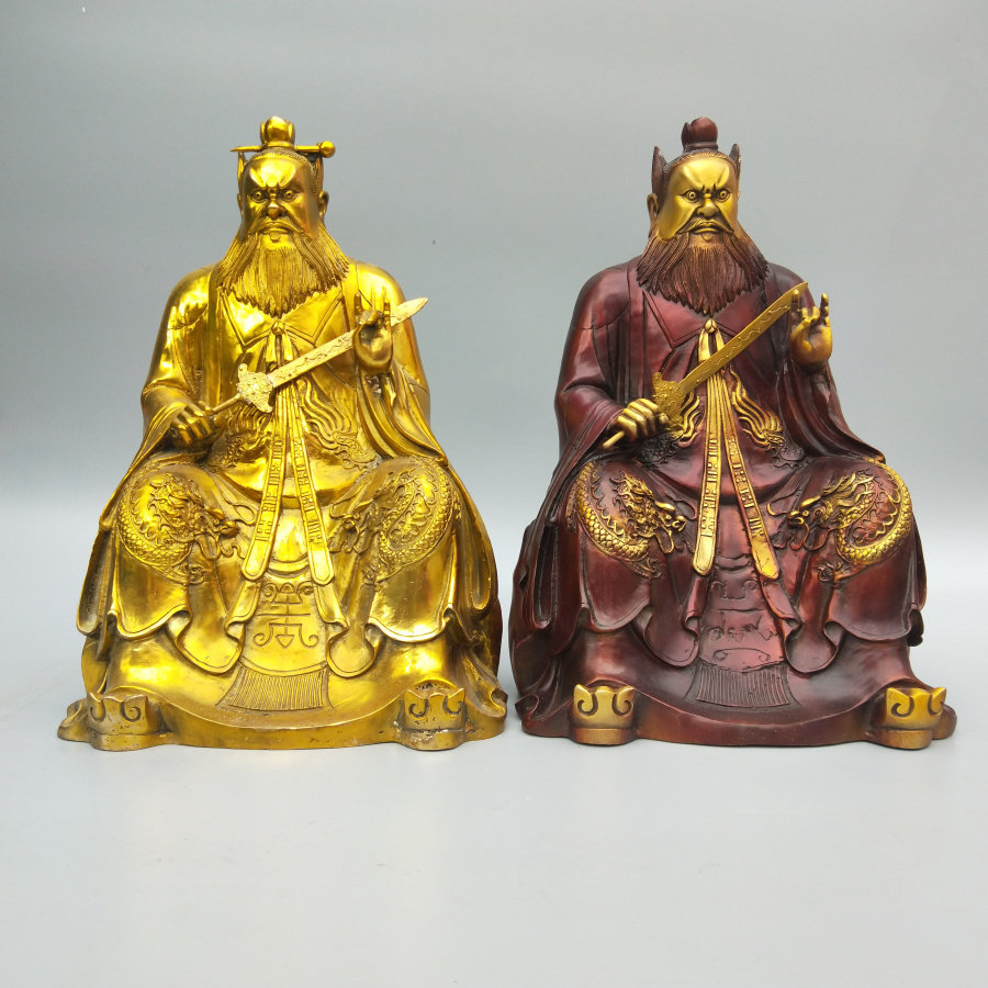 风水铜张天师铜像张道陵坐像镇宅保平安纳福家居供奉神像摆件大号