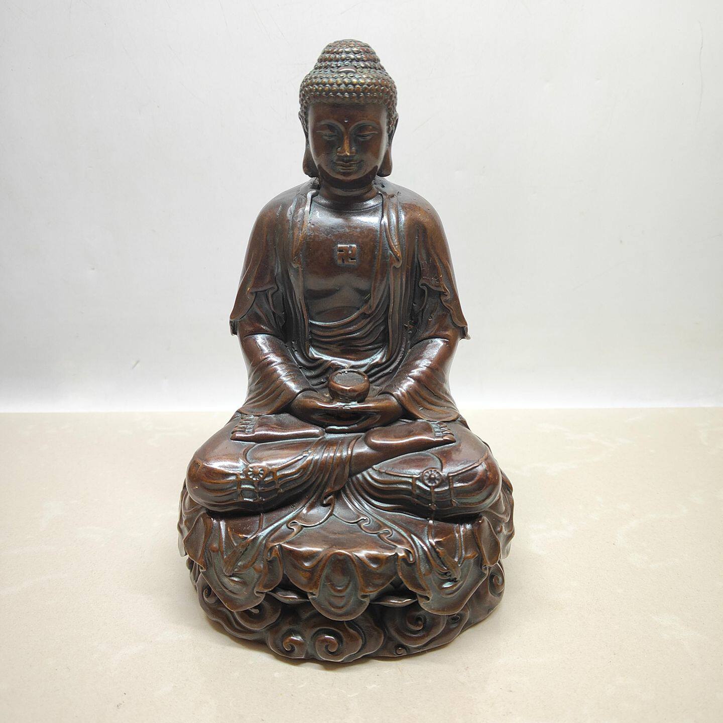 铜药师佛铜像摆件仿古如来佛祖释迦牟尼佛家居佛堂风水工艺品